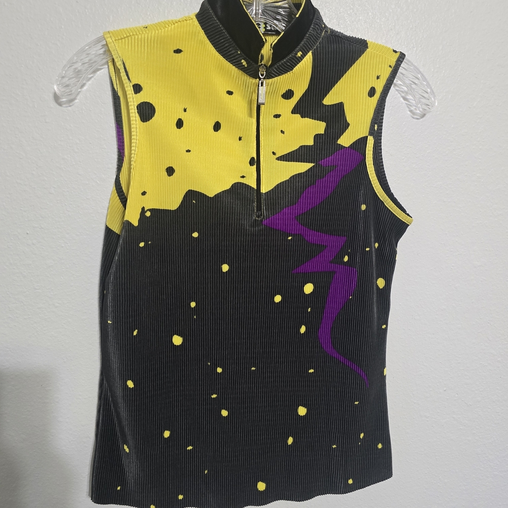 Jamie Sadock Black, Yellow, and Purple Tank Top